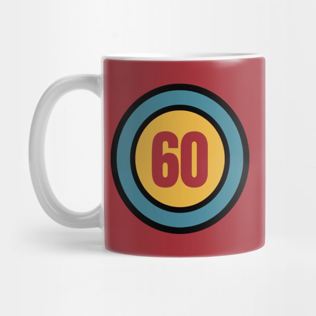 The Number 60 - sixty - sixtieth - 60th by Siren Seventy One